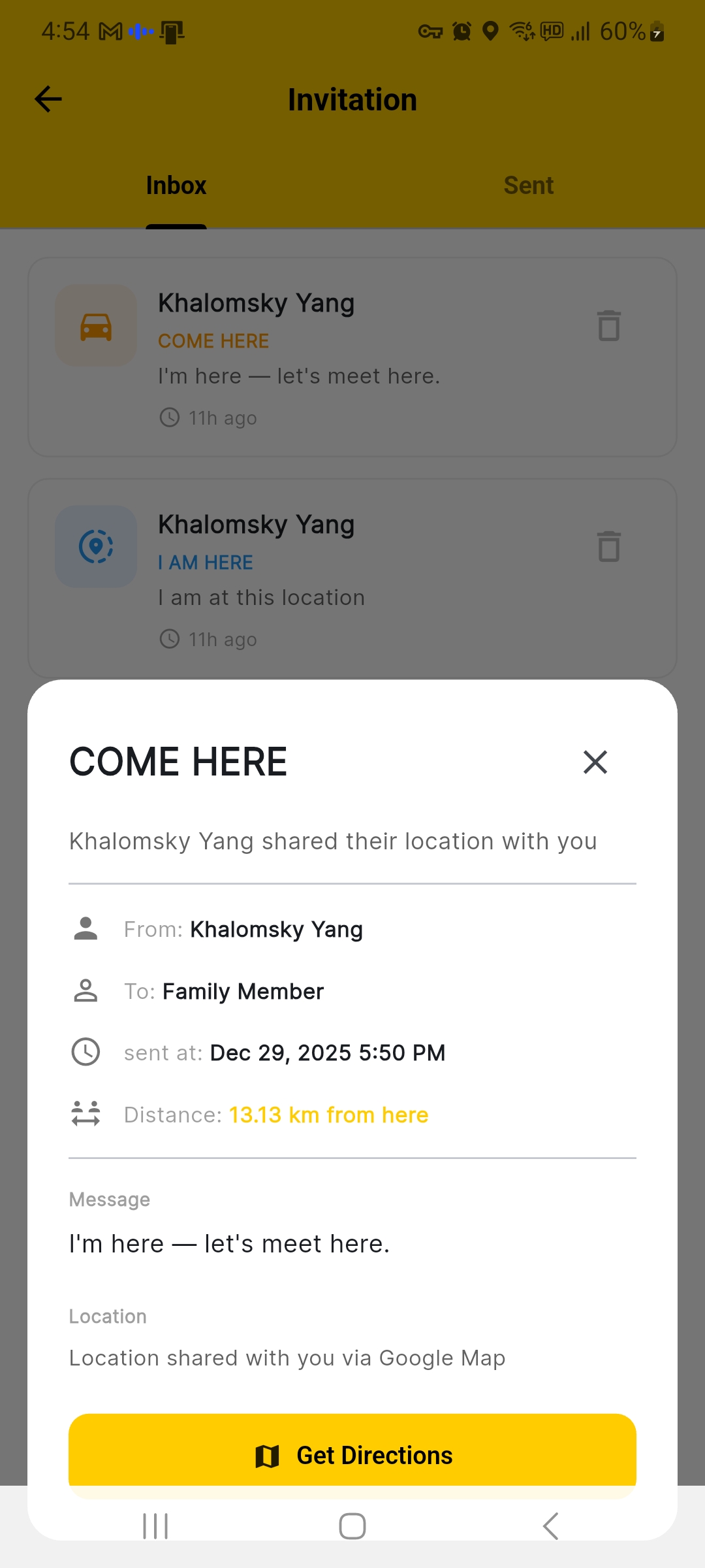Friend requests screen